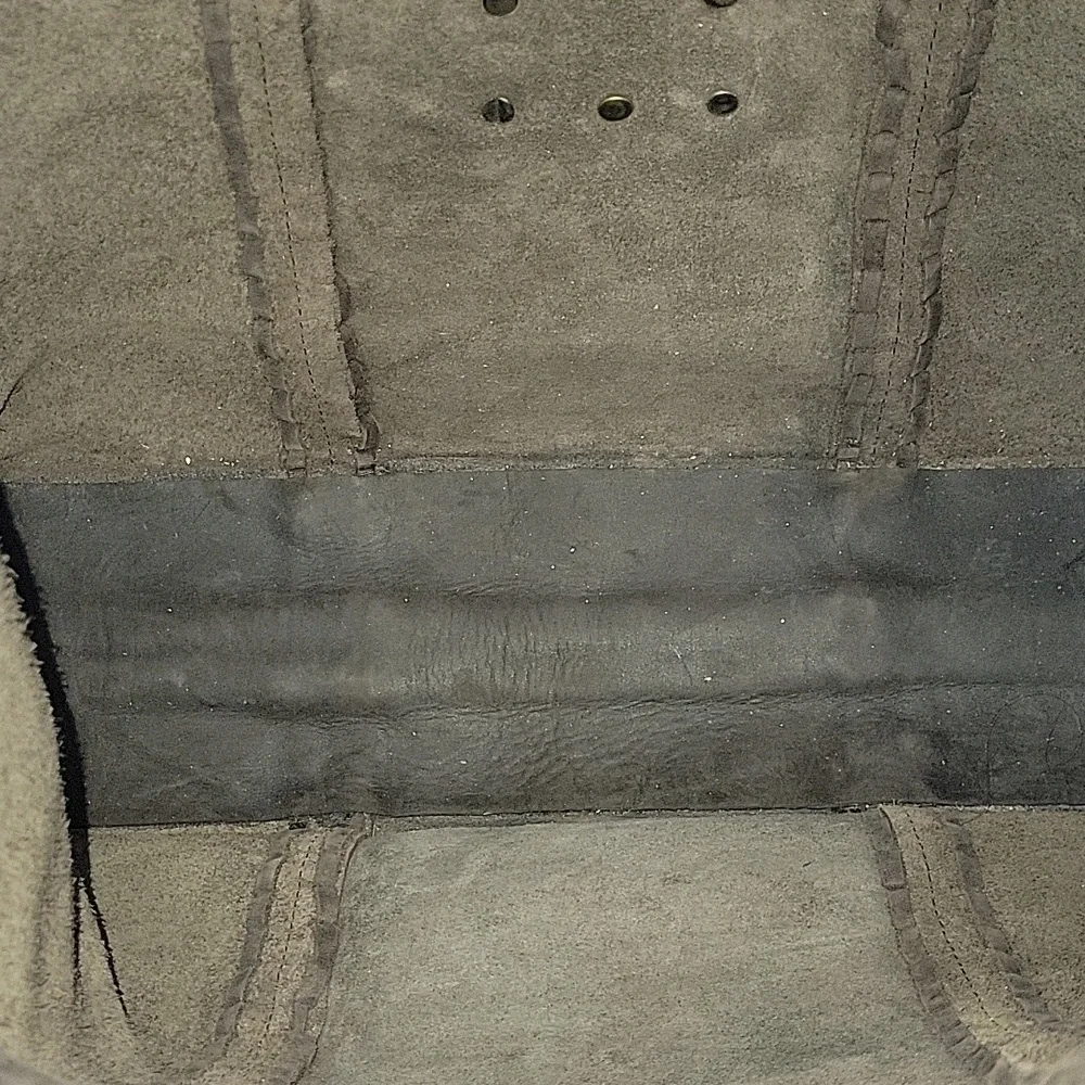 Annabelle Thom Kenya Brown Leather Studded Tote Bag